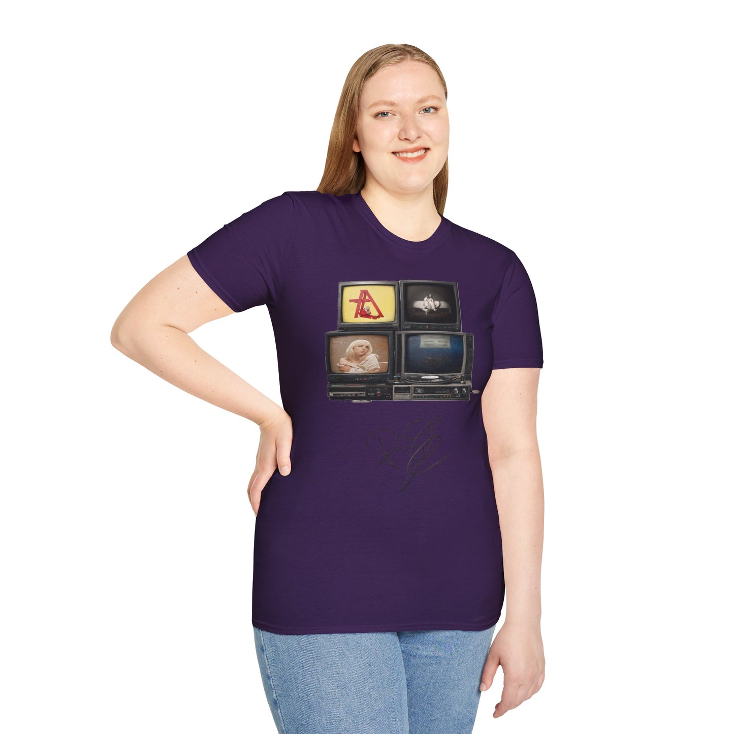 Alt Pop Retro TV Stack Collage T-Shirt