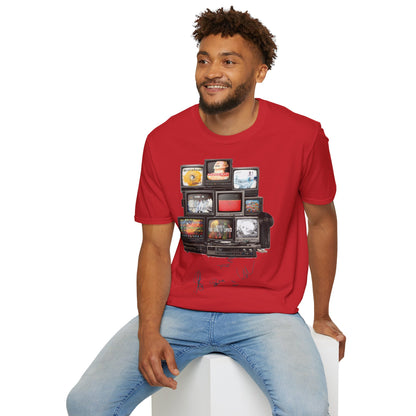 Radiohead Retro TV Stack Collage T-Shirt