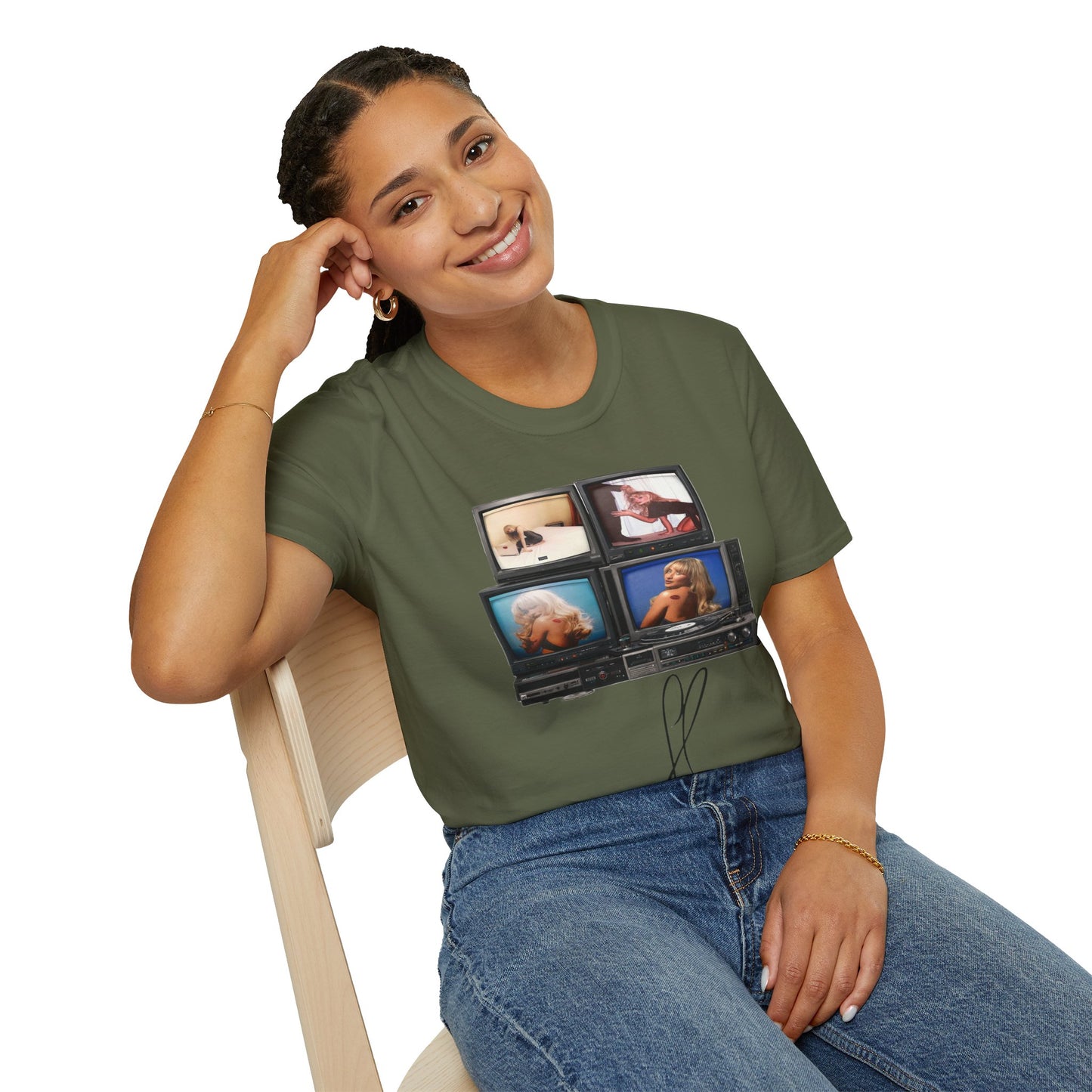 Espresso Era Retro TV Stack Collage T-Shirt