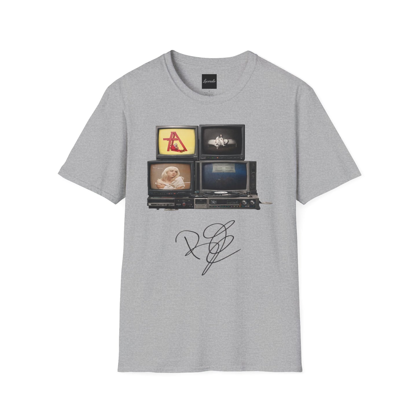 Alt Pop Retro TV Stack Collage T-Shirt