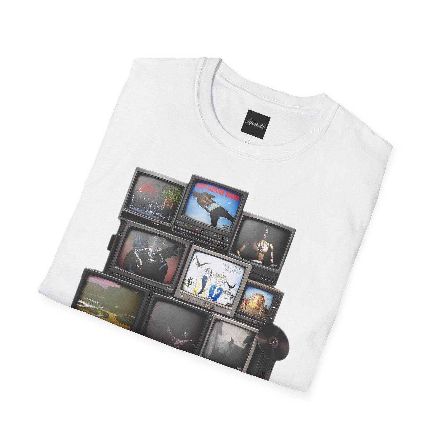 Travis Scott Retro TV Stack Collage T-Shirt