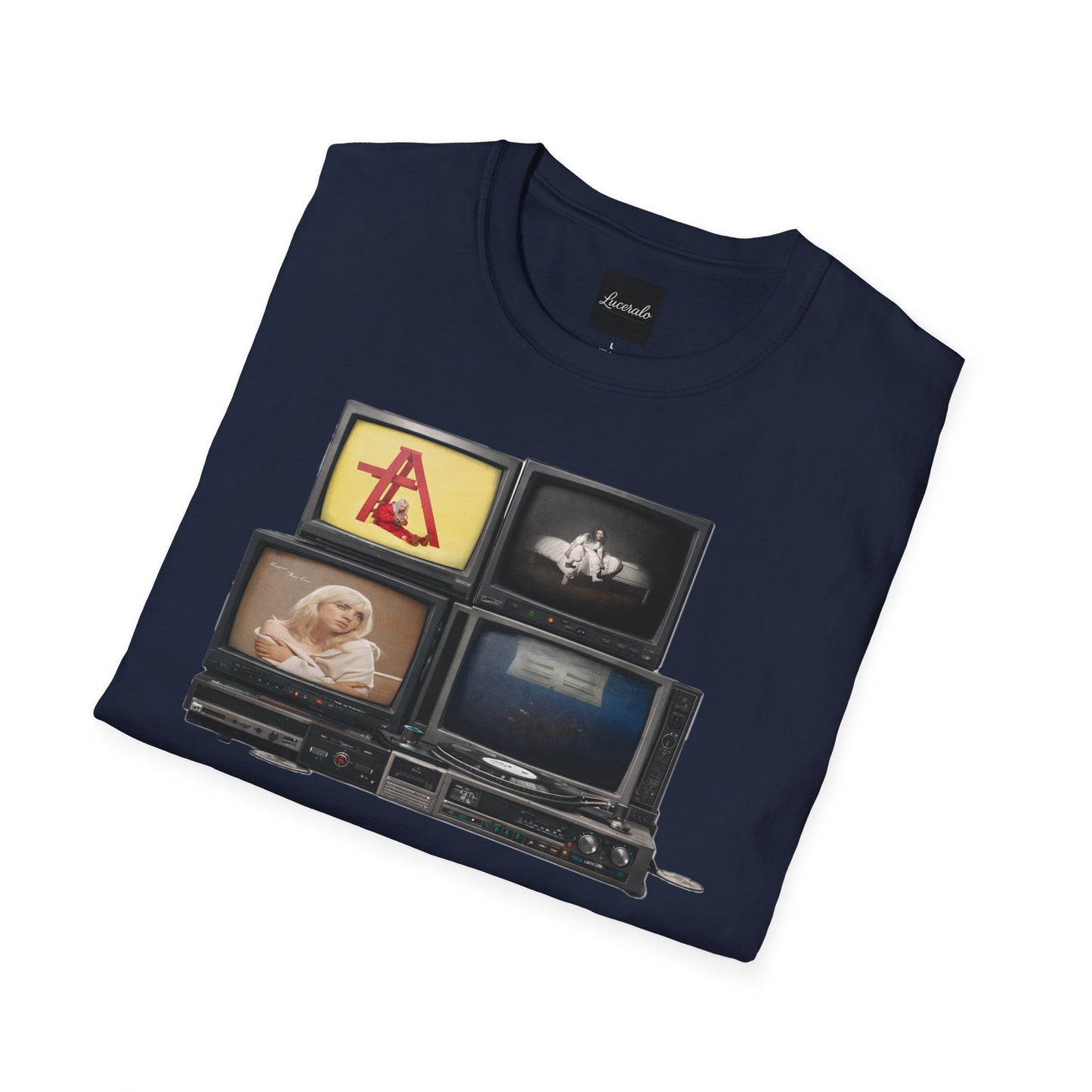Alt Pop Retro TV Stack Collage T-Shirt