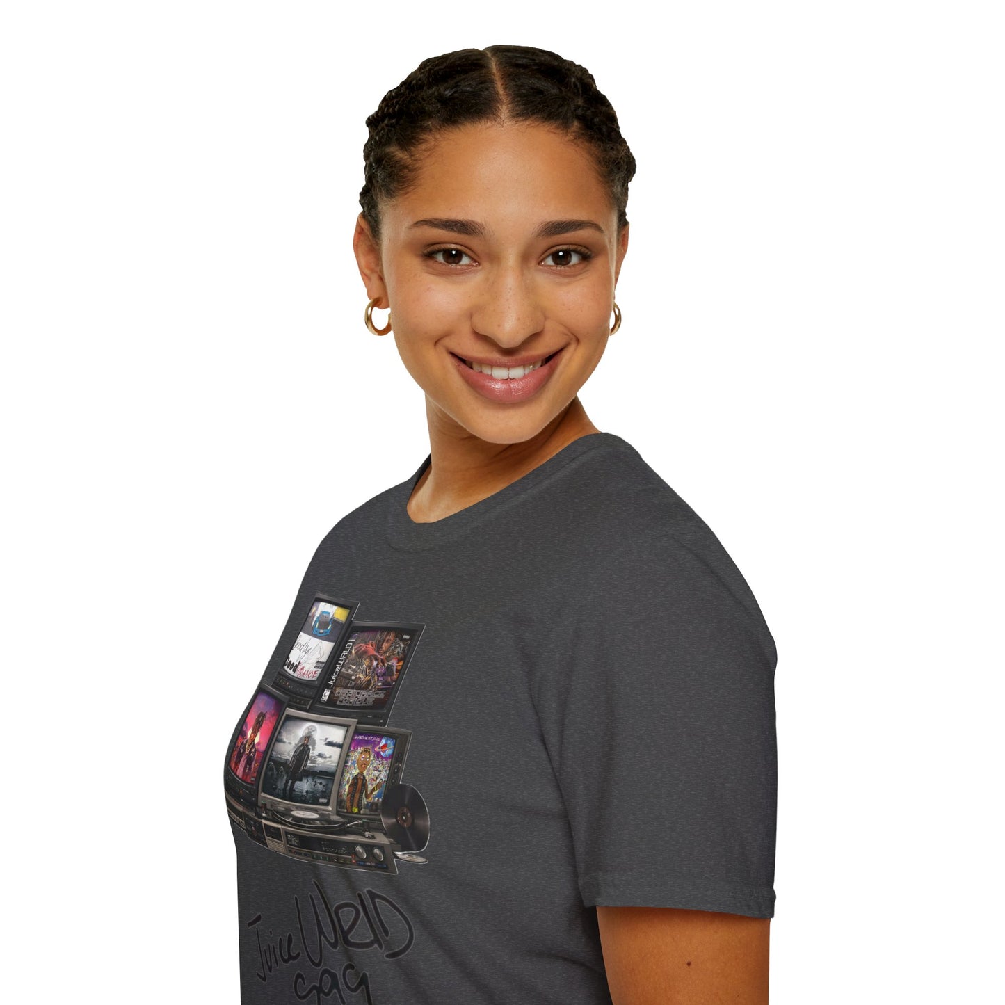 Juice Wrld Retro TV Stack Collage T-Shirt