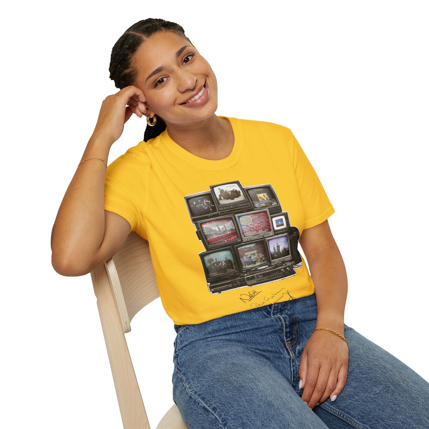 The Cranberries Retro Tv Stack Collage T-Shirt