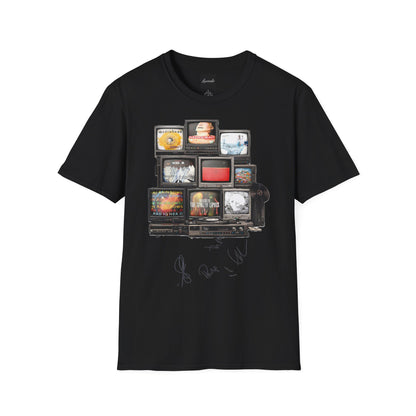 Radiohead Retro TV Stack Collage T-Shirt