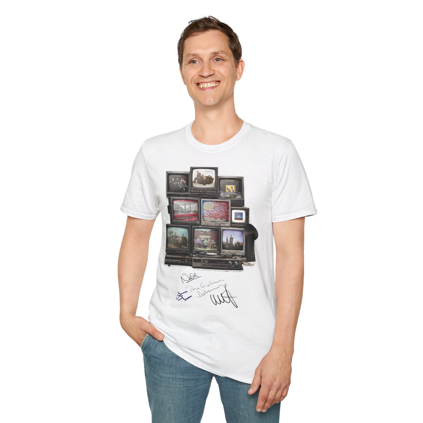 The Cranberries Retro Tv Stack Collage T-Shirt