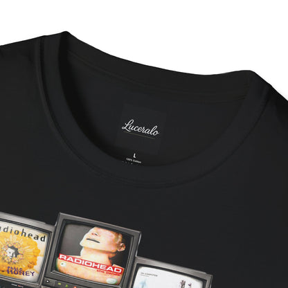 Radiohead Retro TV Stack Collage T-Shirt
