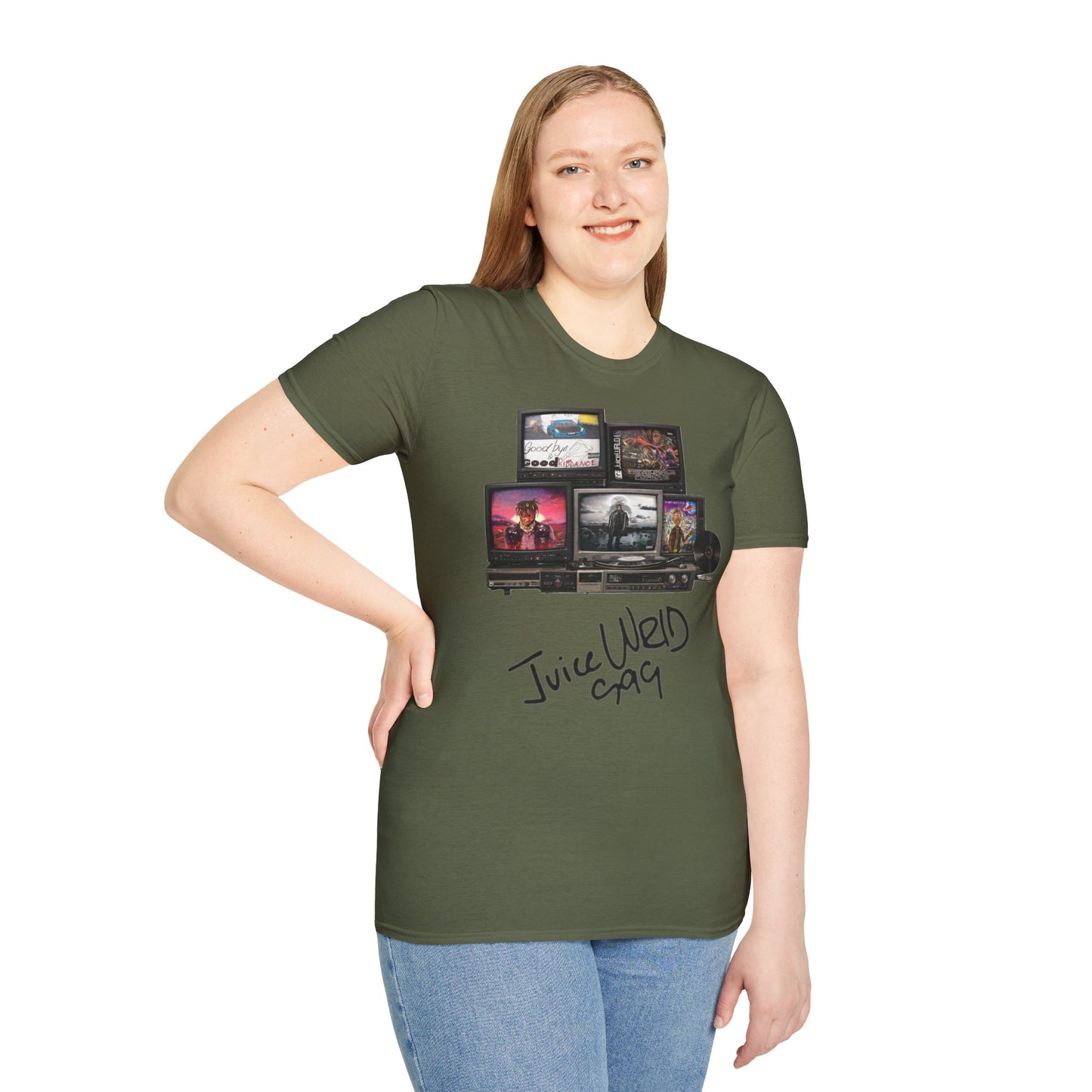 Juice Wrld Retro TV Stack Collage T-Shirt