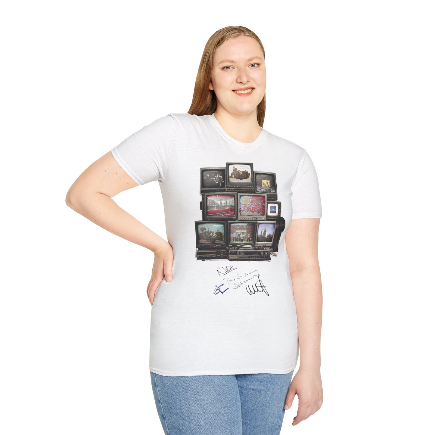 The Cranberries Retro Tv Stack Collage T-Shirt