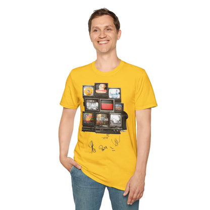 Radiohead Retro TV Stack Collage T-Shirt