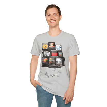 Radiohead Retro TV Stack Collage T-Shirt