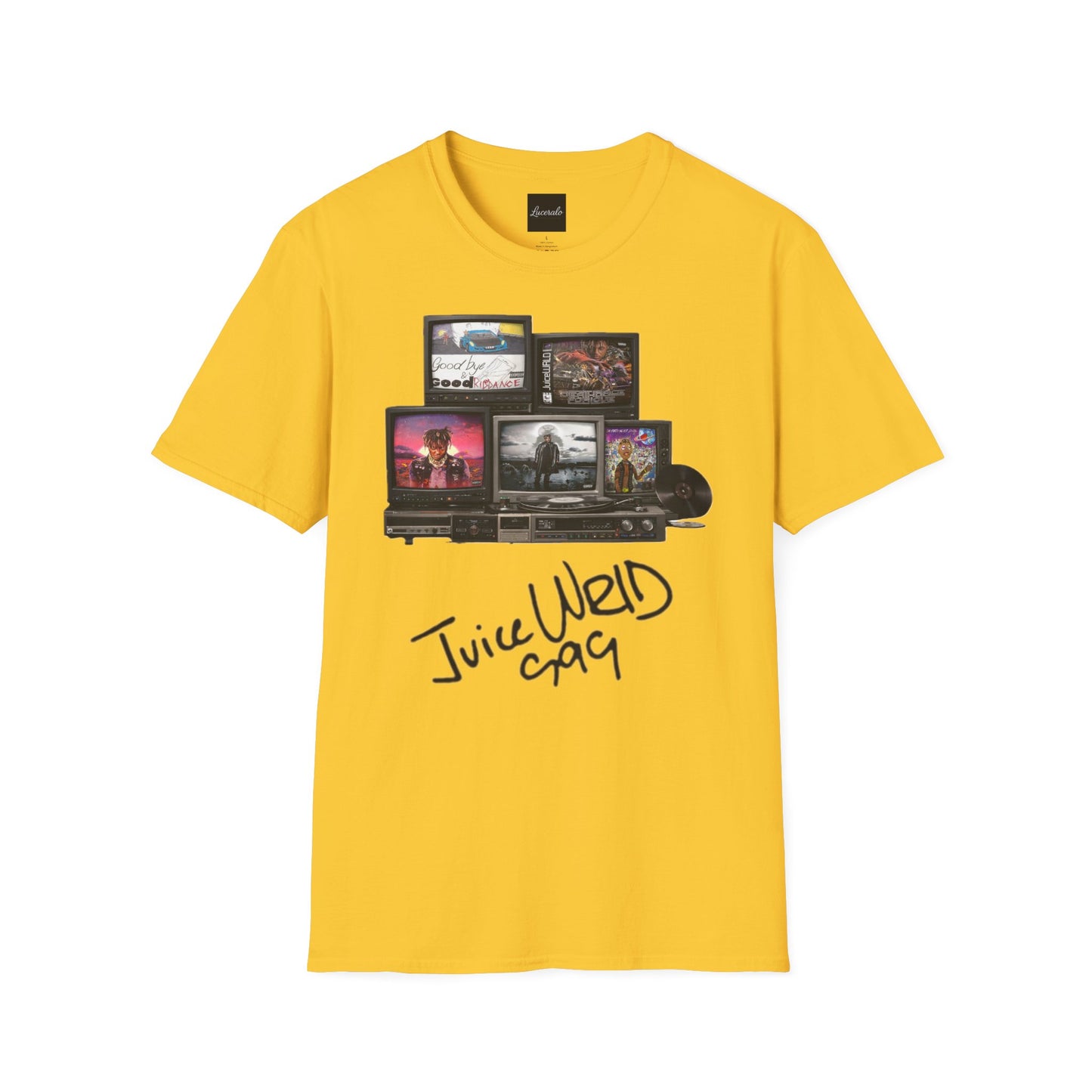 Juice Wrld Retro TV Stack Collage T-Shirt