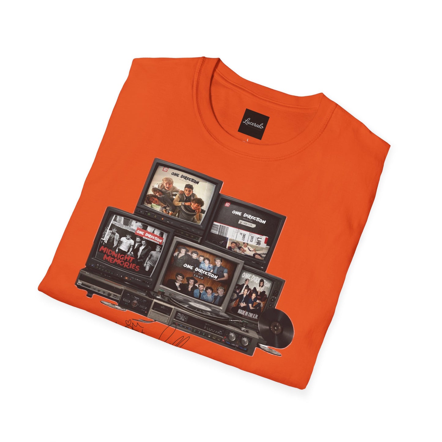 One Direction Retro TV Stack Collage T-Shirt