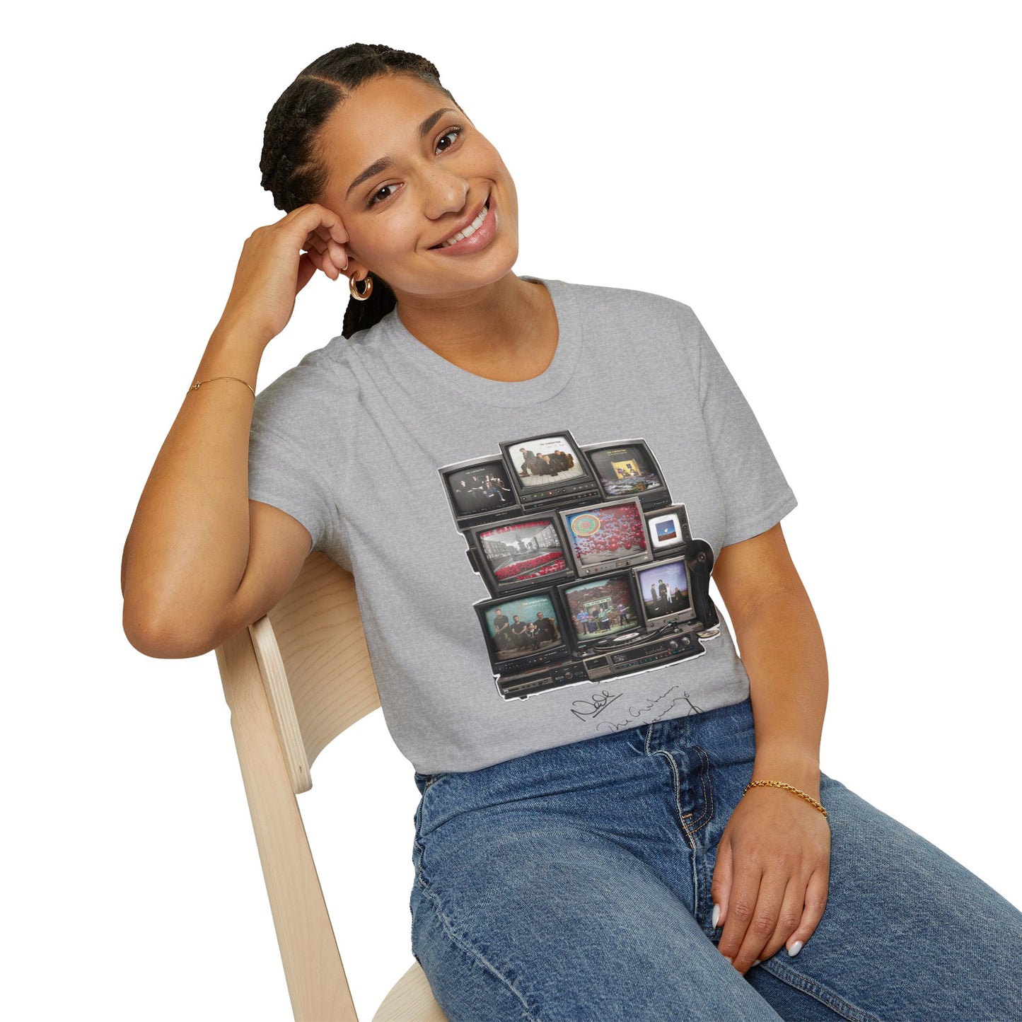 The Cranberries Retro Tv Stack Collage T-Shirt