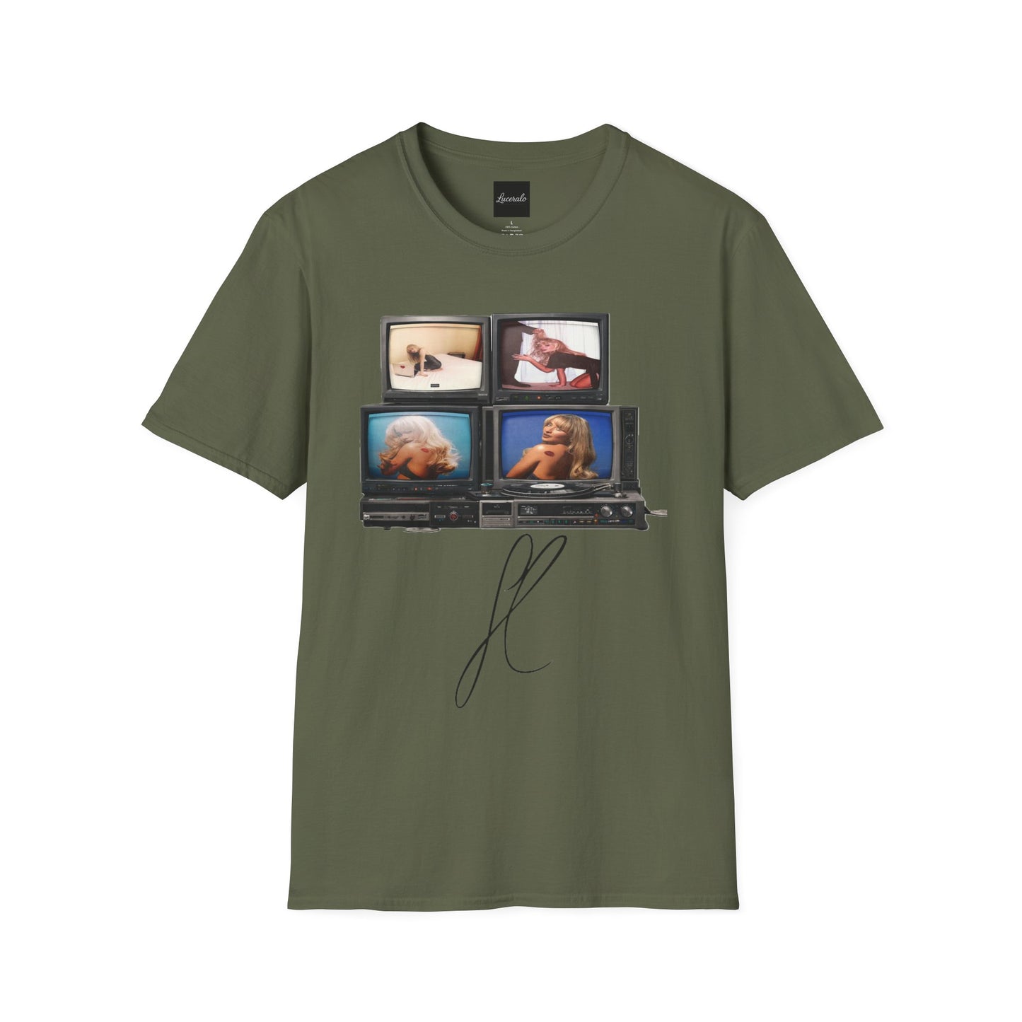 Espresso Era Retro TV Stack Collage T-Shirt