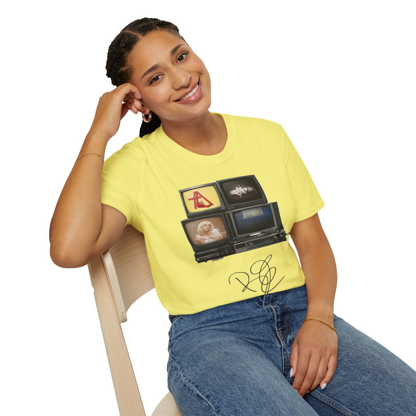 Alt Pop Retro TV Stack Collage T-Shirt
