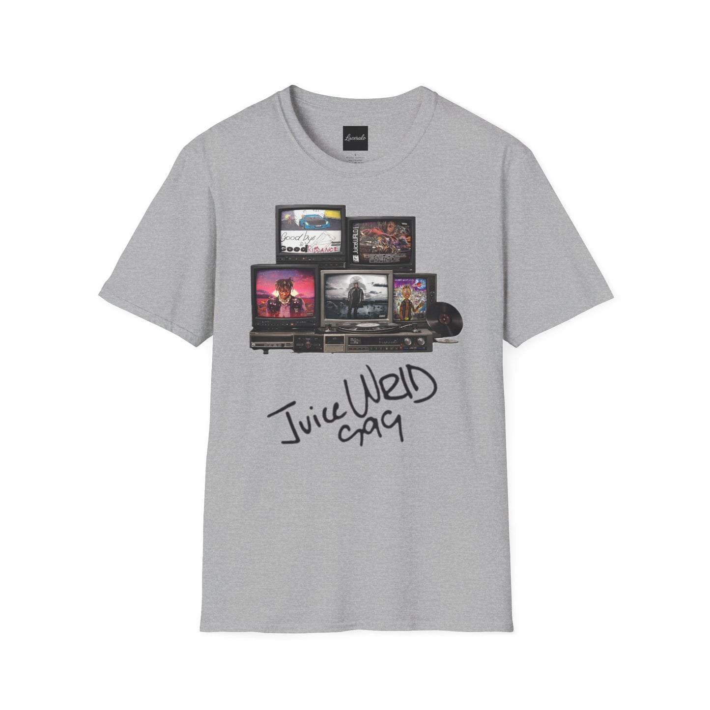 Juice Wrld Retro TV Stack Collage T-Shirt