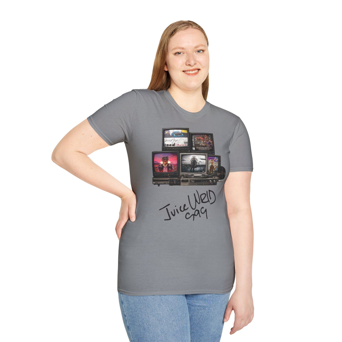 Juice Wrld Retro TV Stack Collage T-Shirt