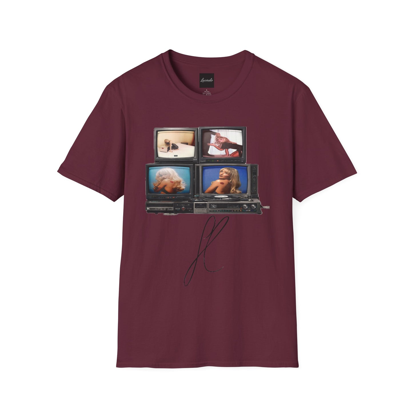 Espresso Era Retro TV Stack Collage T-Shirt