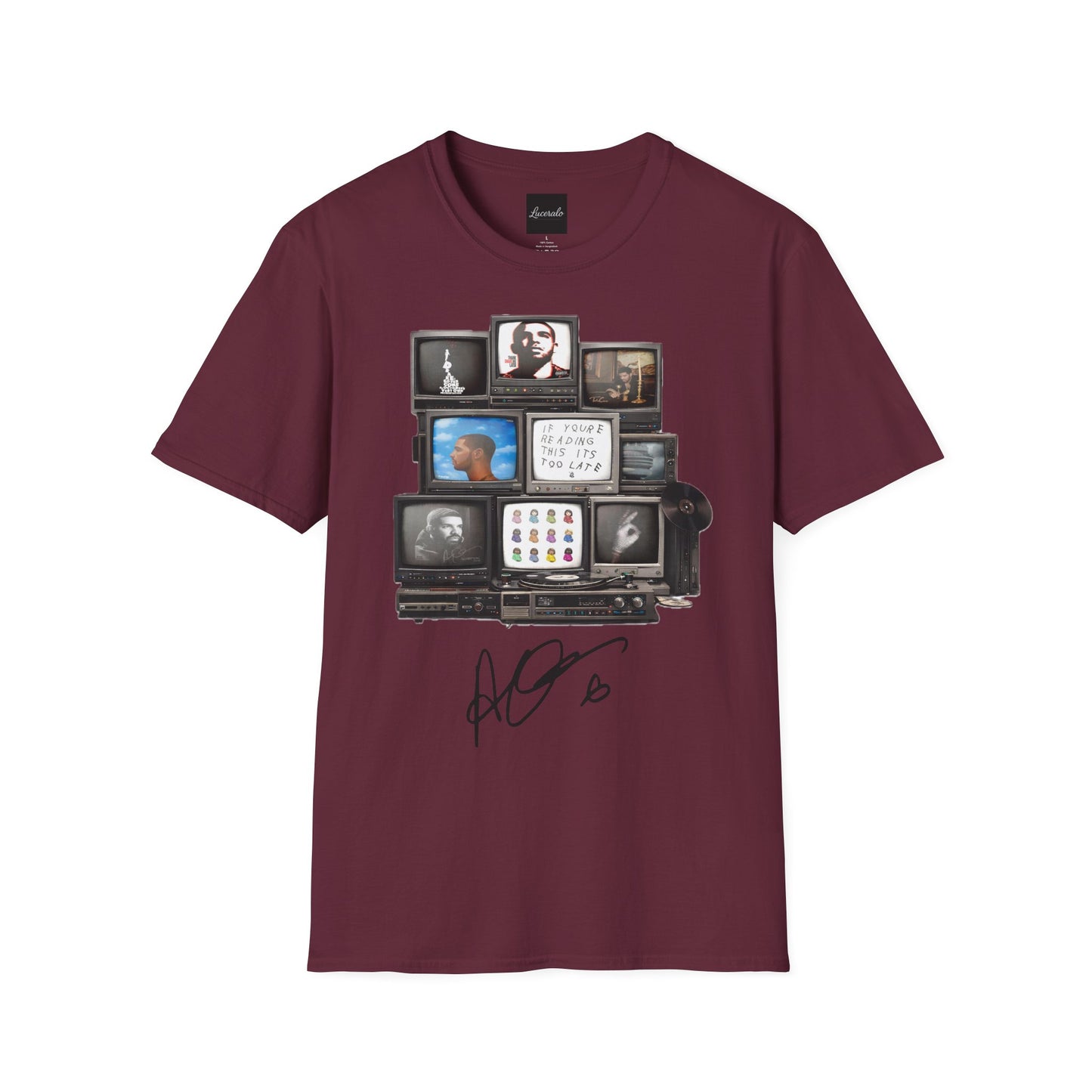 Drake Retro TV Stack Collage T-Shirt