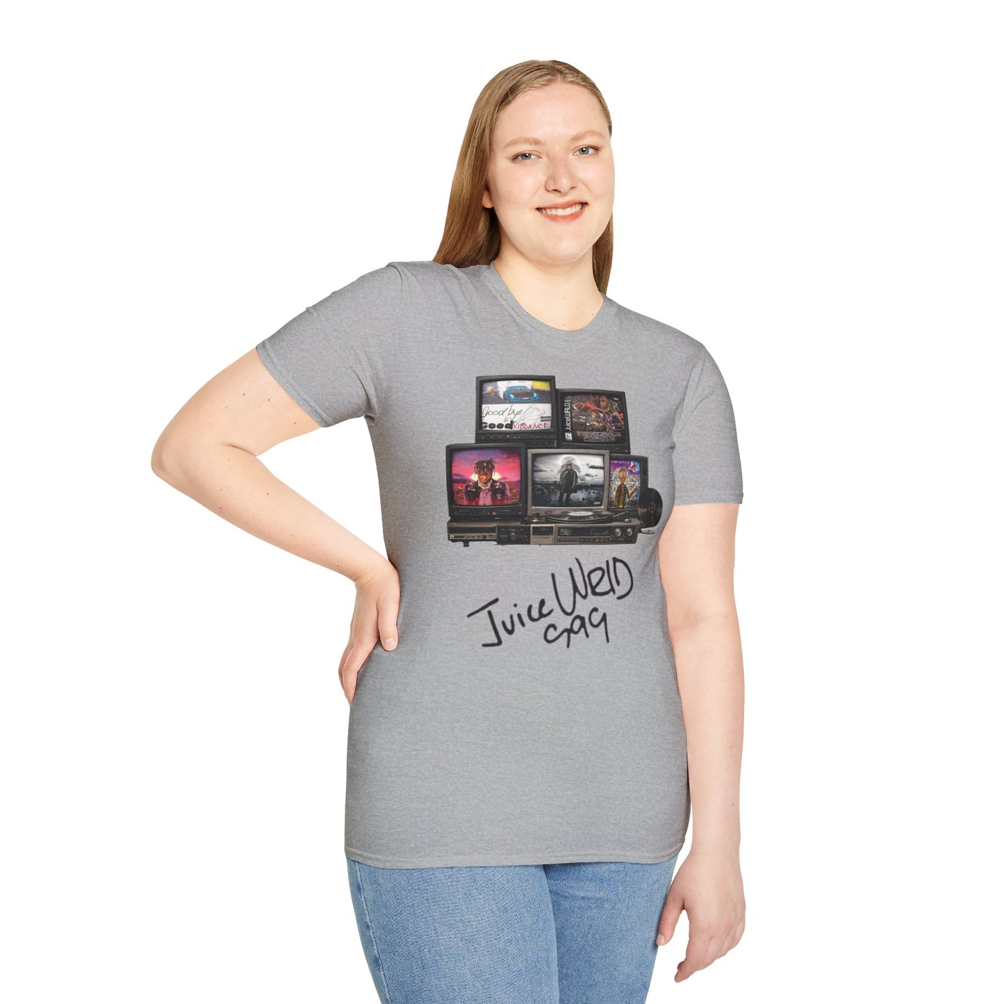 Juice Wrld Retro TV Stack Collage T-Shirt