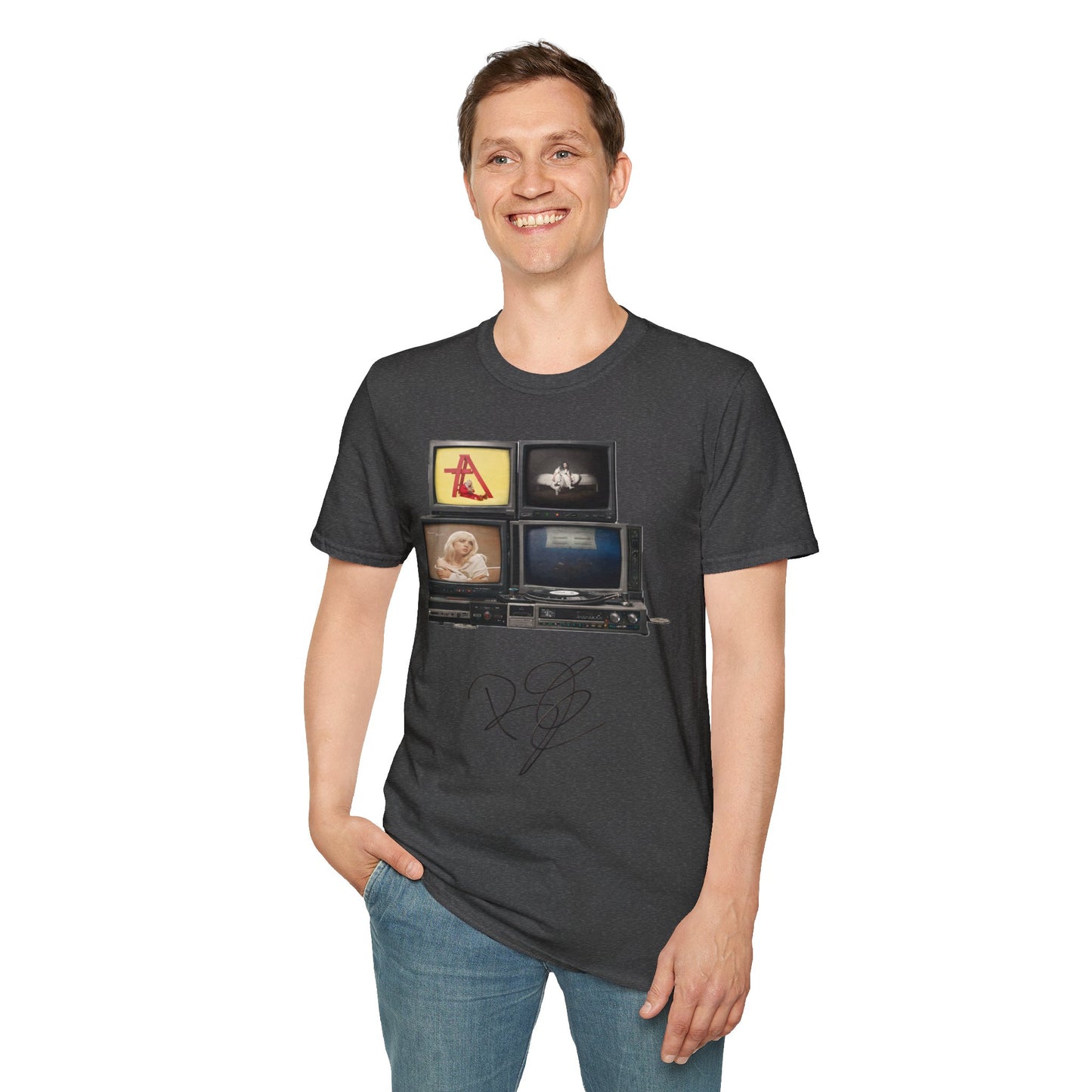 Alt Pop Retro TV Stack Collage T-Shirt