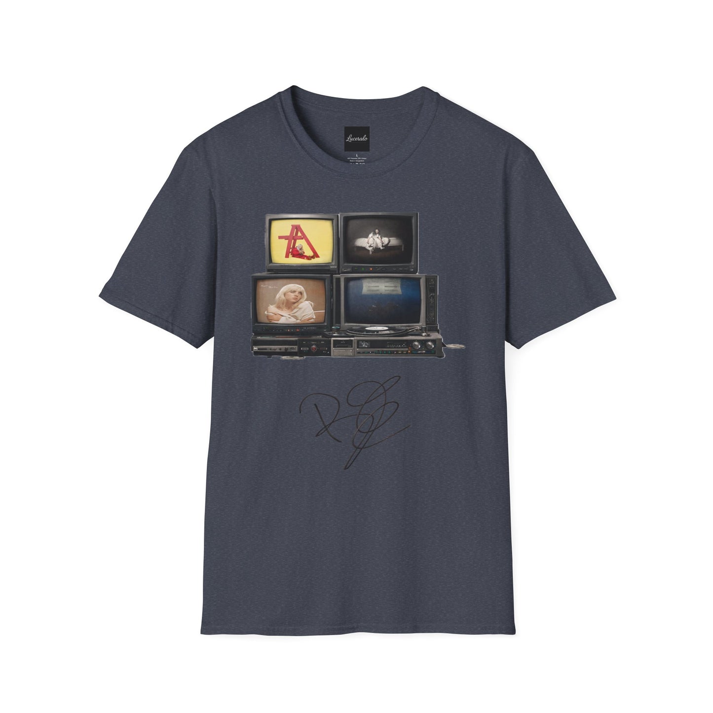 Alt Pop Retro TV Stack Collage T-Shirt