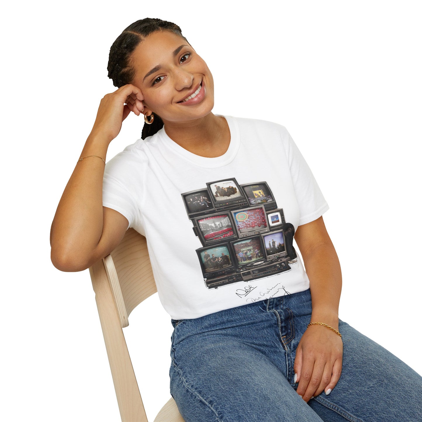 The Cranberries Retro Tv Stack Collage T-Shirt