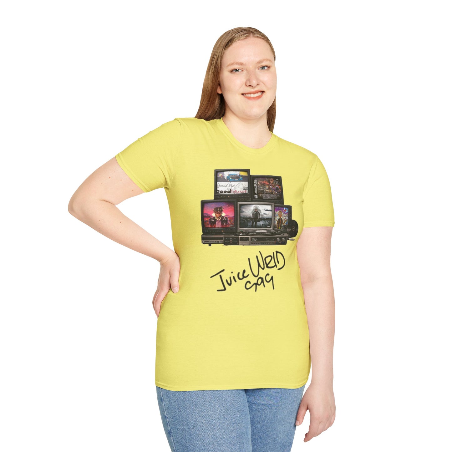 Juice Wrld Retro TV Stack Collage T-Shirt
