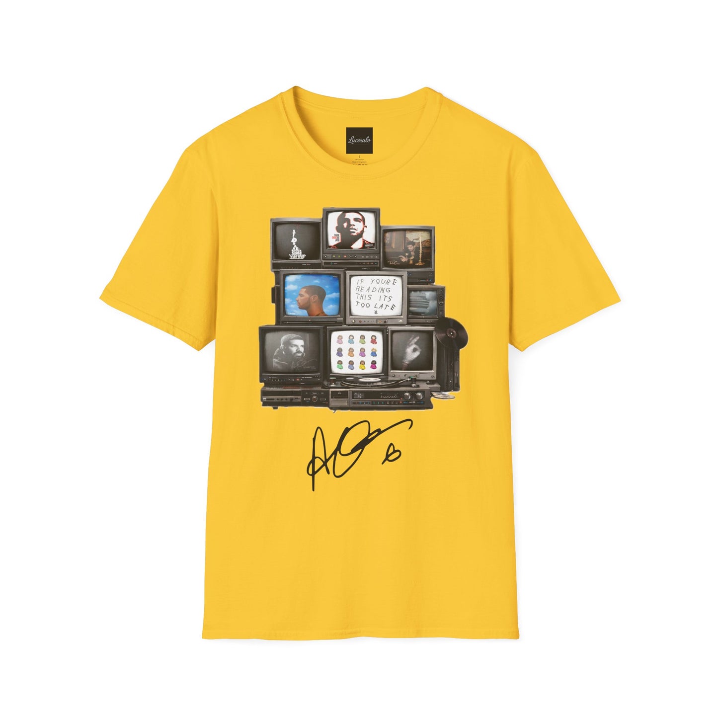 Drake Retro TV Stack Collage T-Shirt