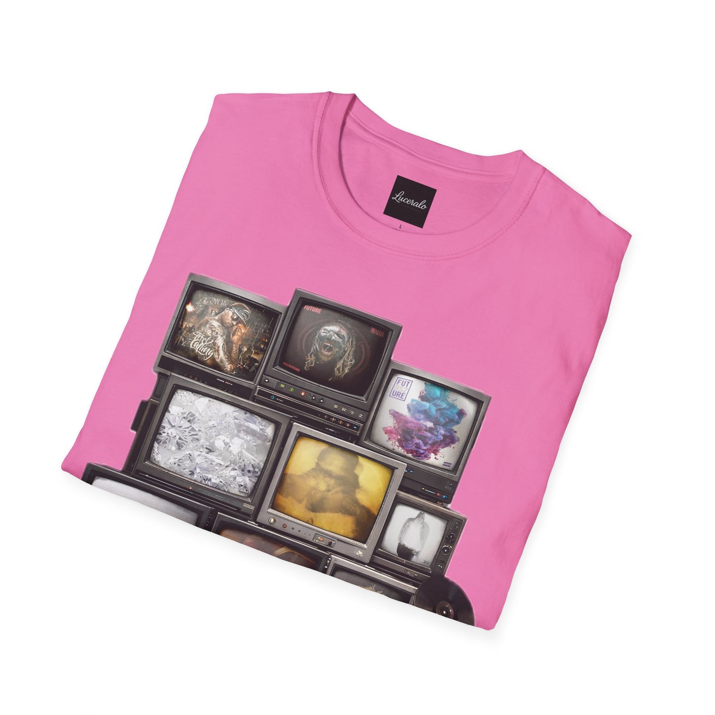 Future Retro TV Stack Collage T-Shirt