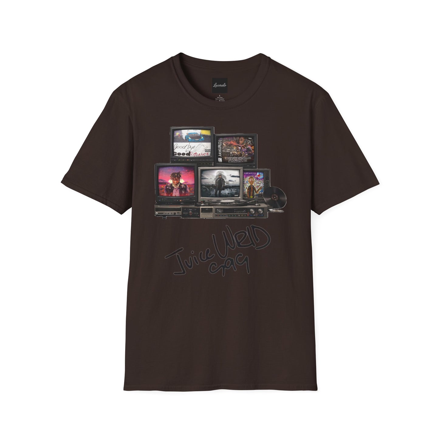 Juice Wrld Retro TV Stack Collage T-Shirt