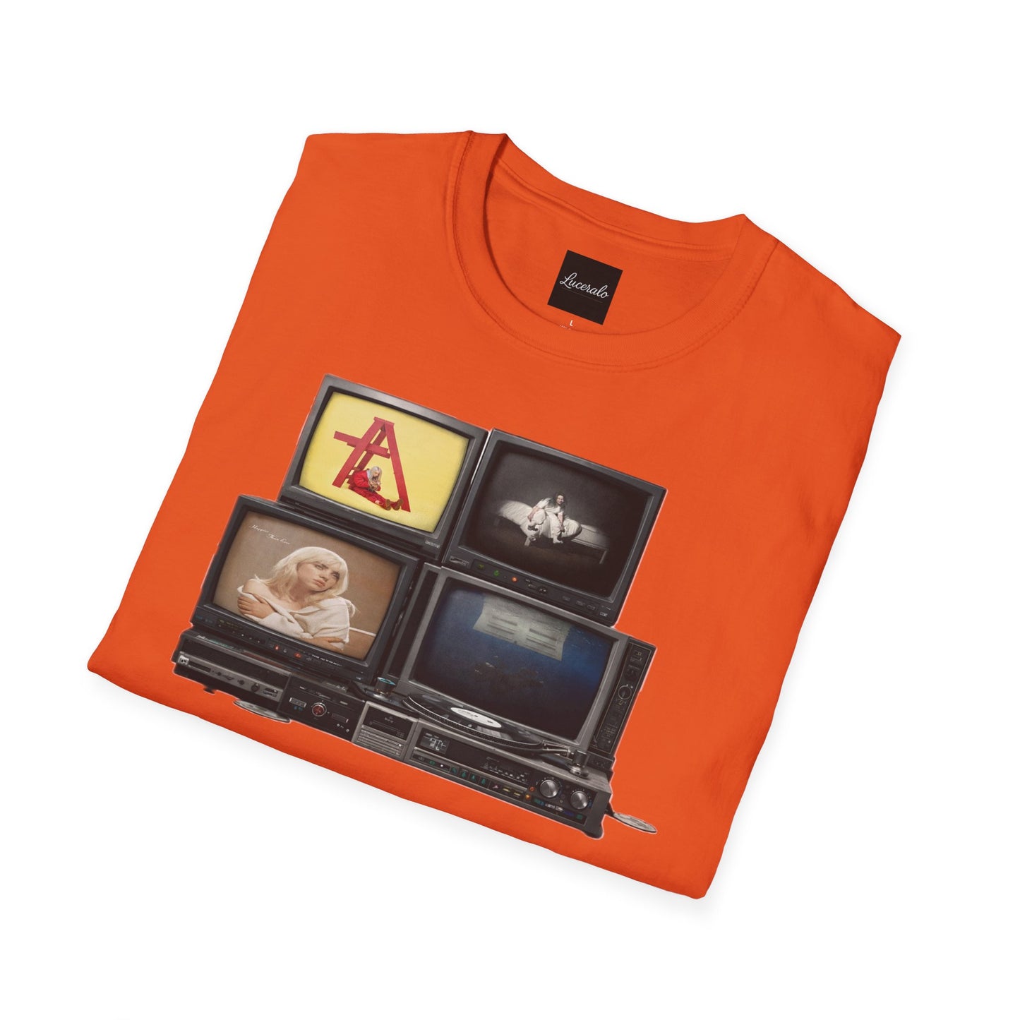 Alt Pop Retro TV Stack Collage T-Shirt