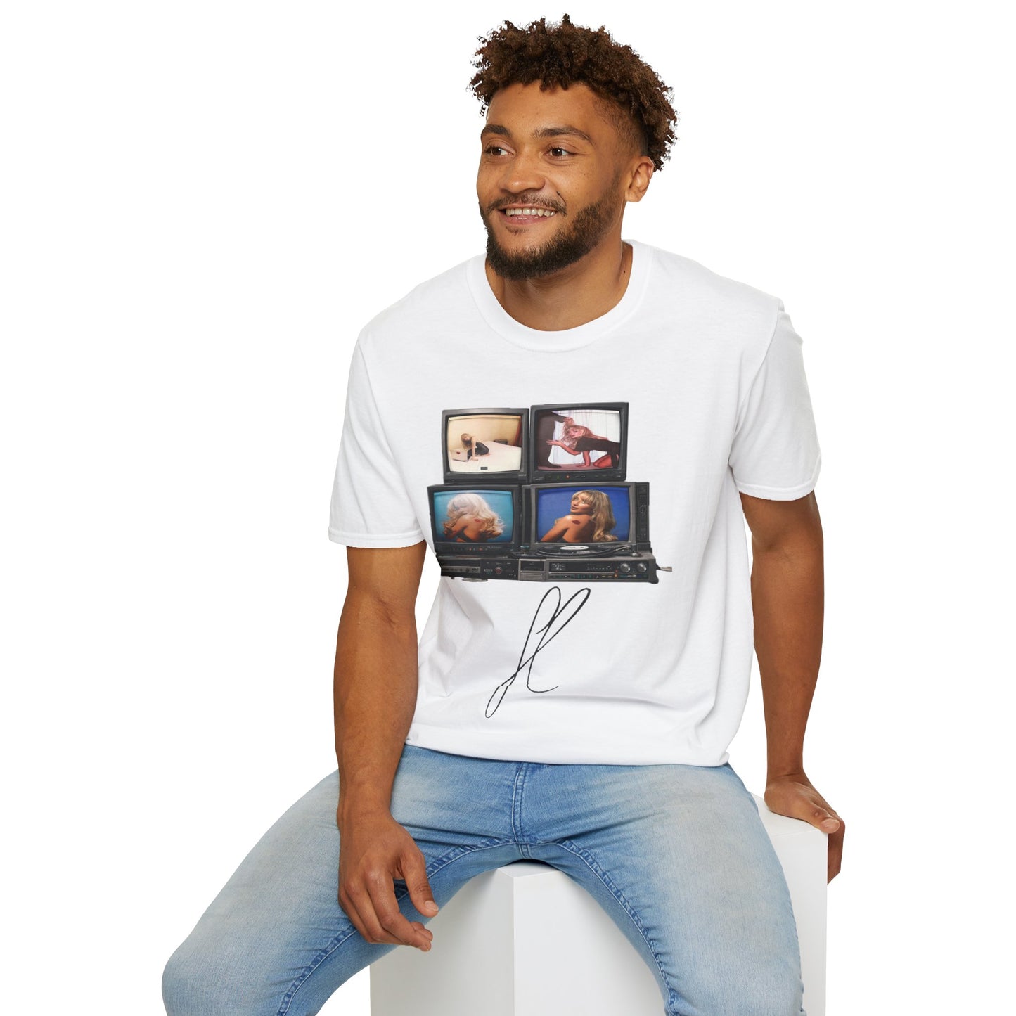 Espresso Era Retro TV Stack Collage T-Shirt