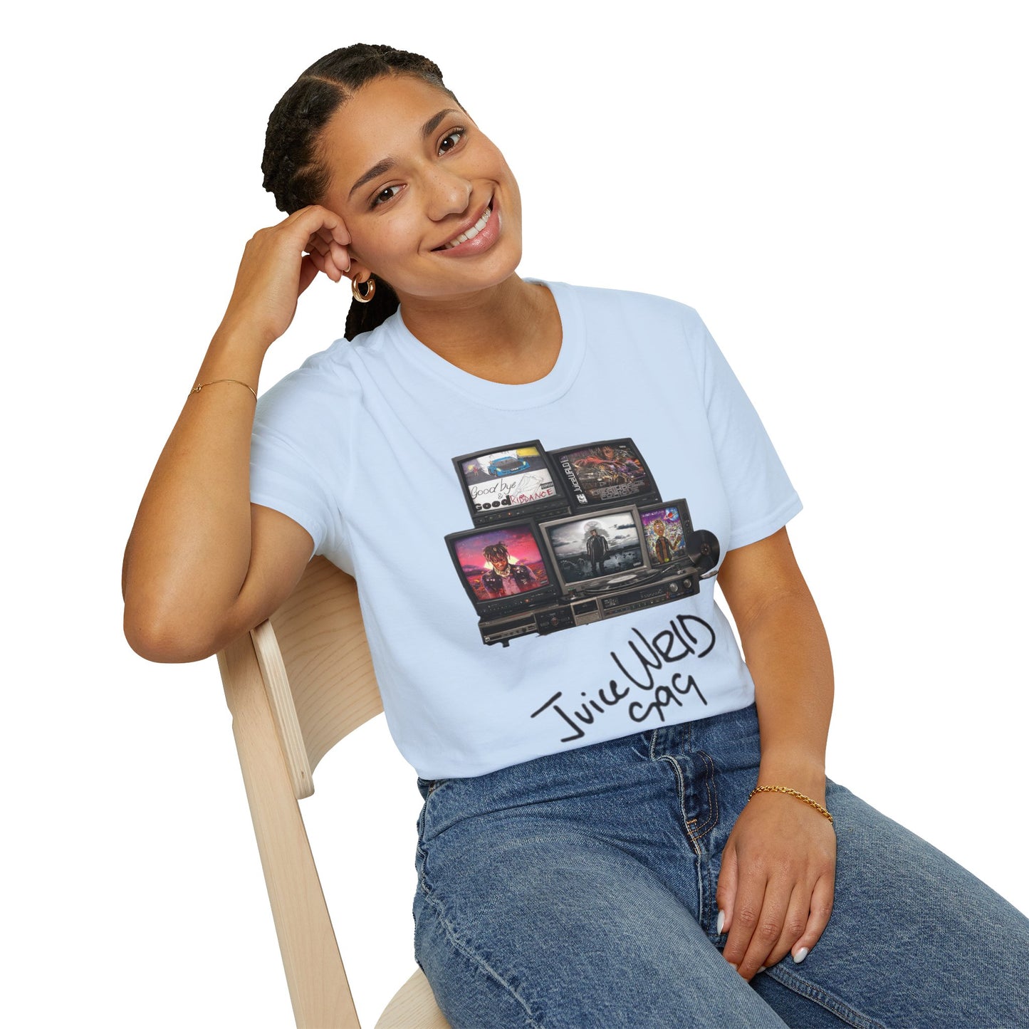 Juice Wrld Retro TV Stack Collage T-Shirt