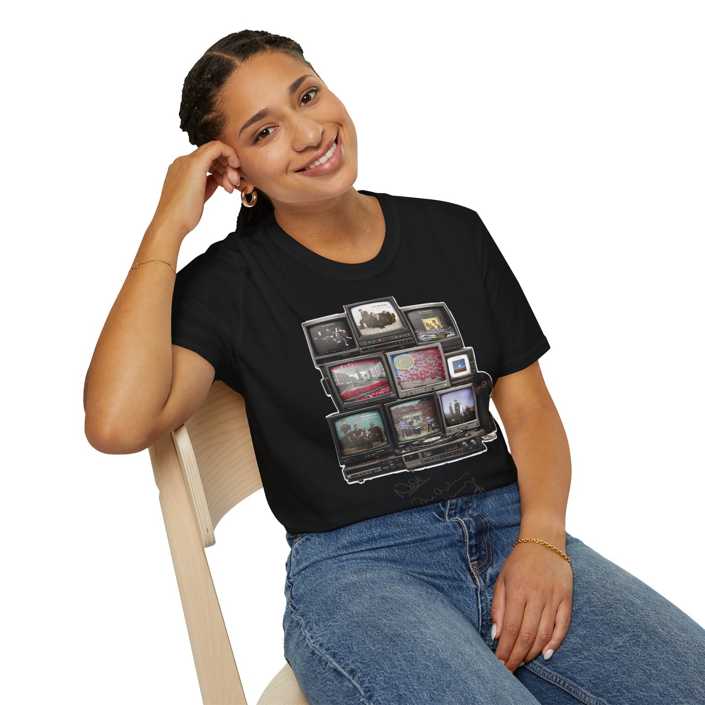 The Cranberries Retro Tv Stack Collage T-Shirt