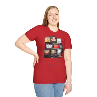 Radiohead Retro TV Stack Collage T-Shirt