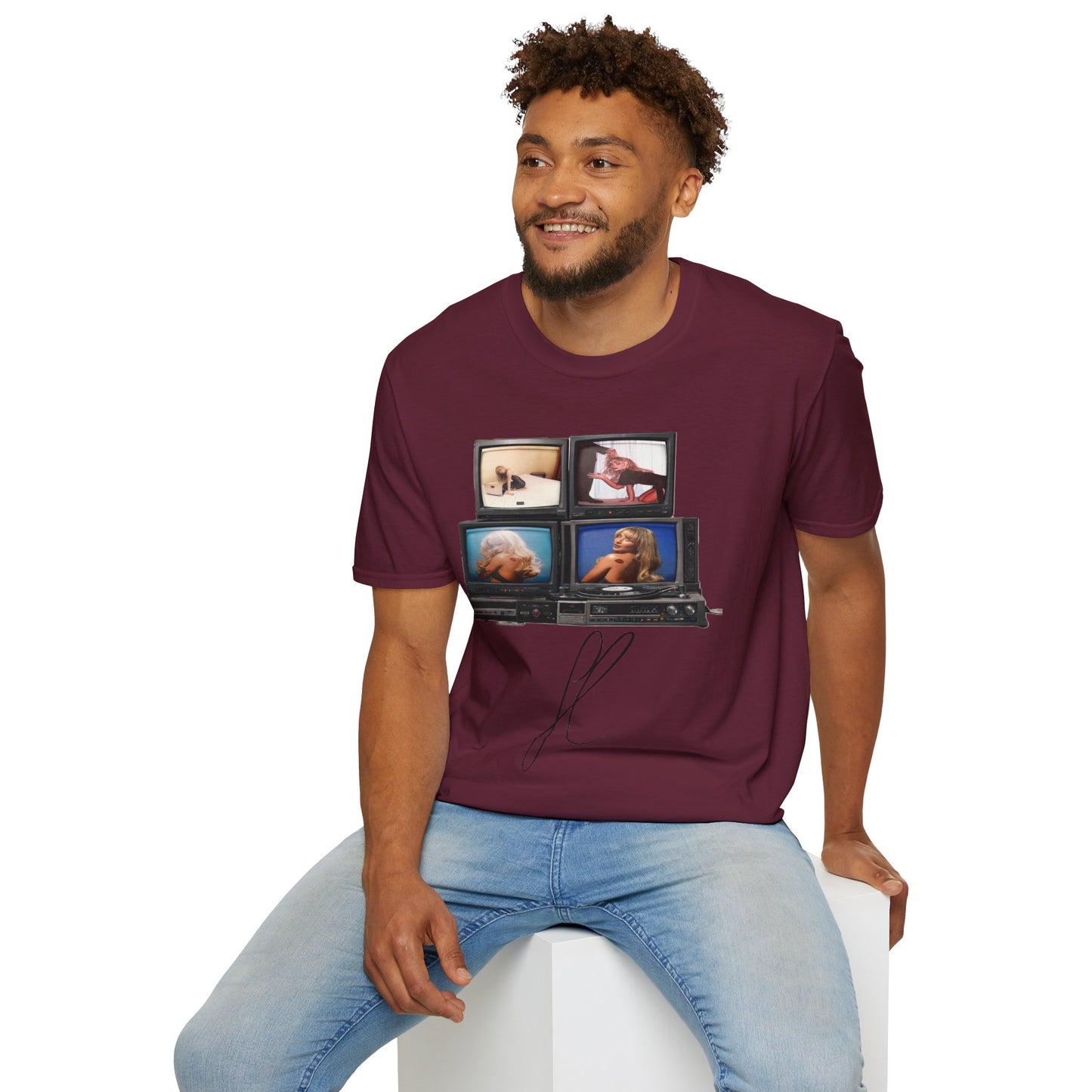 Espresso Era Retro TV Stack Collage T-Shirt