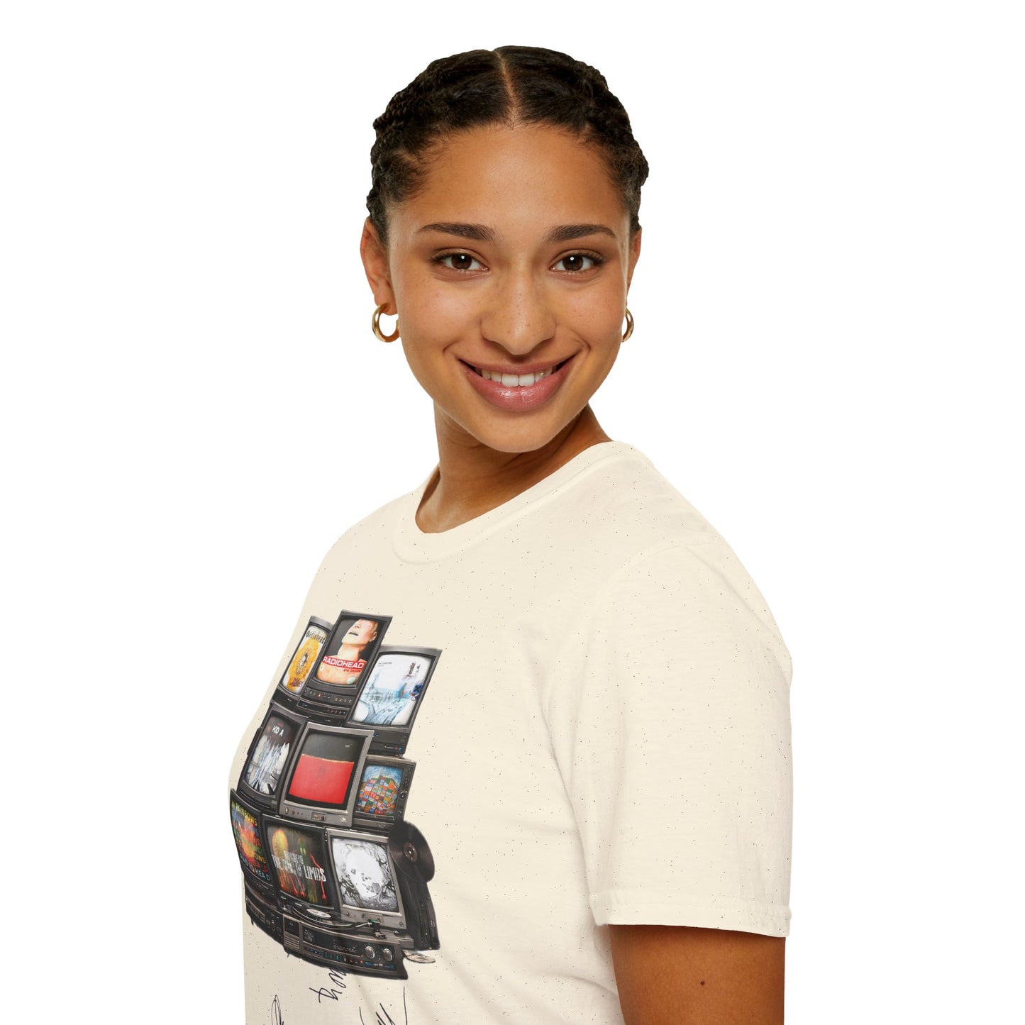 Radiohead Retro TV Stack Collage T-Shirt