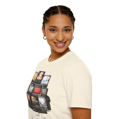 Radiohead Retro TV Stack Collage T-Shirt