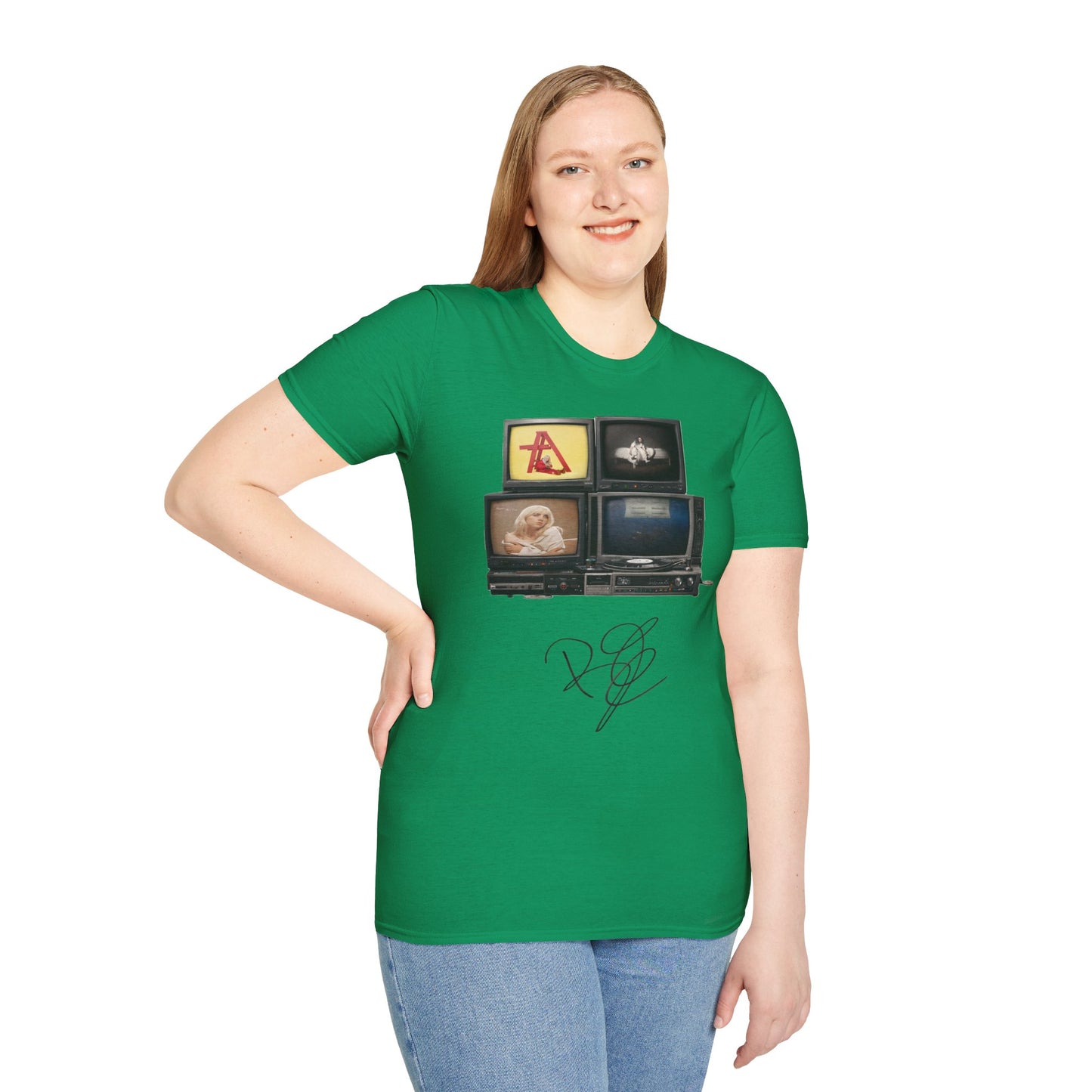 Alt Pop Retro TV Stack Collage T-Shirt