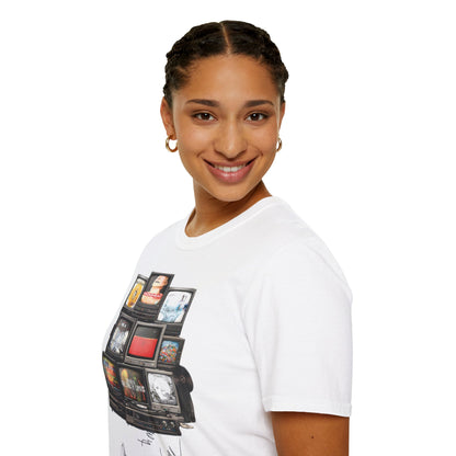 Radiohead Retro TV Stack Collage T-Shirt