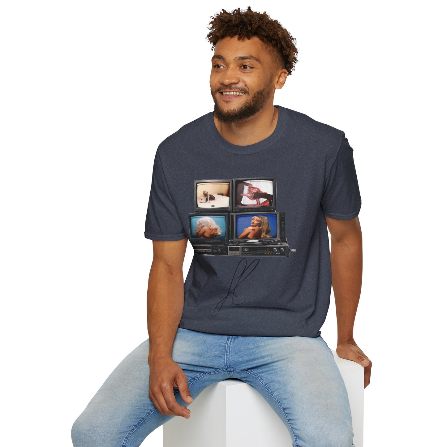 Espresso Era Retro TV Stack Collage T-Shirt