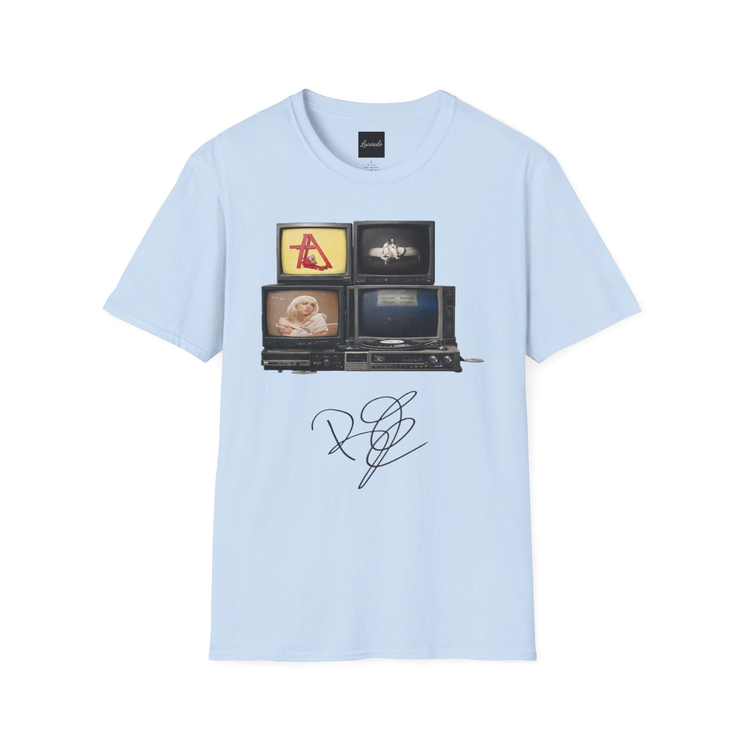 Alt Pop Retro TV Stack Collage T-Shirt