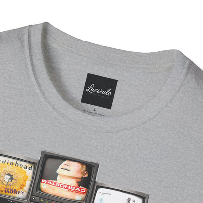 Radiohead Retro TV Stack Collage T-Shirt
