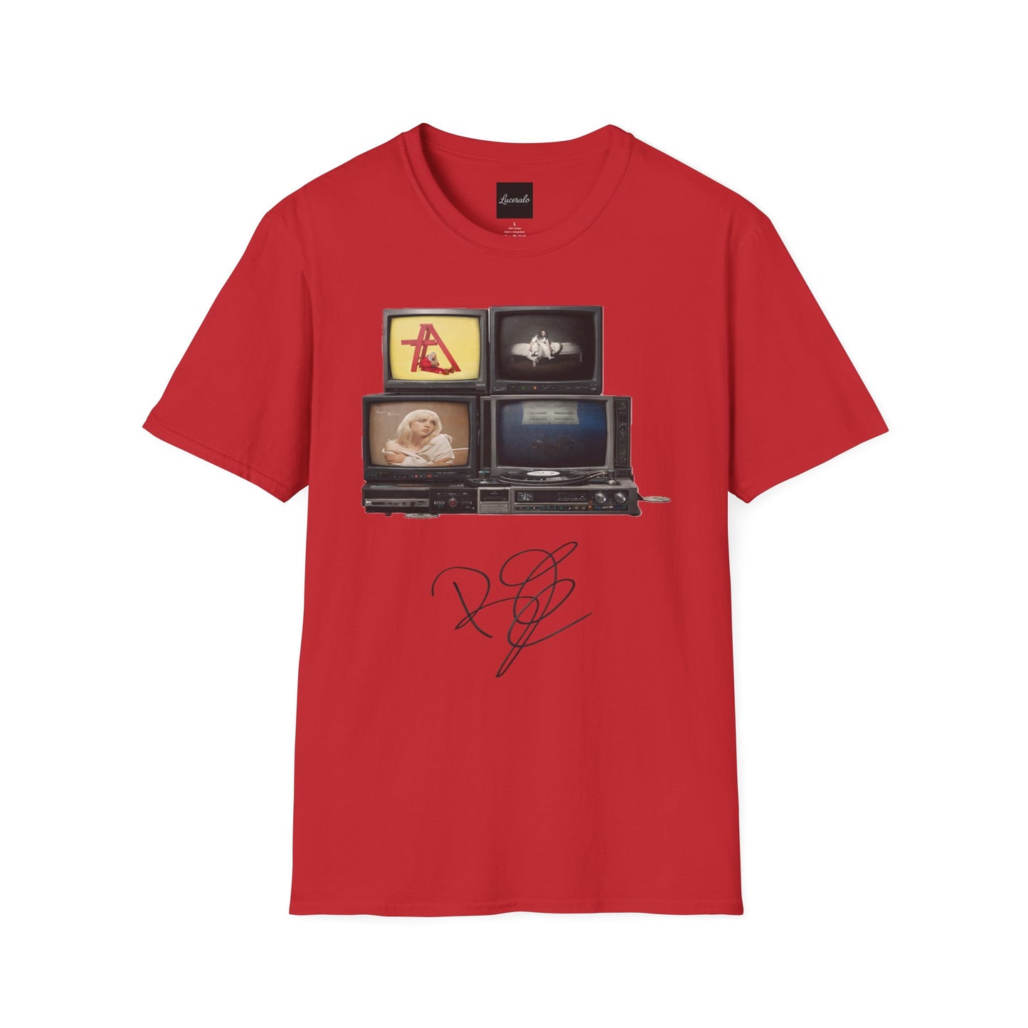 Alt Pop Retro TV Stack Collage T-Shirt
