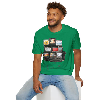 Radiohead Retro TV Stack Collage T-Shirt