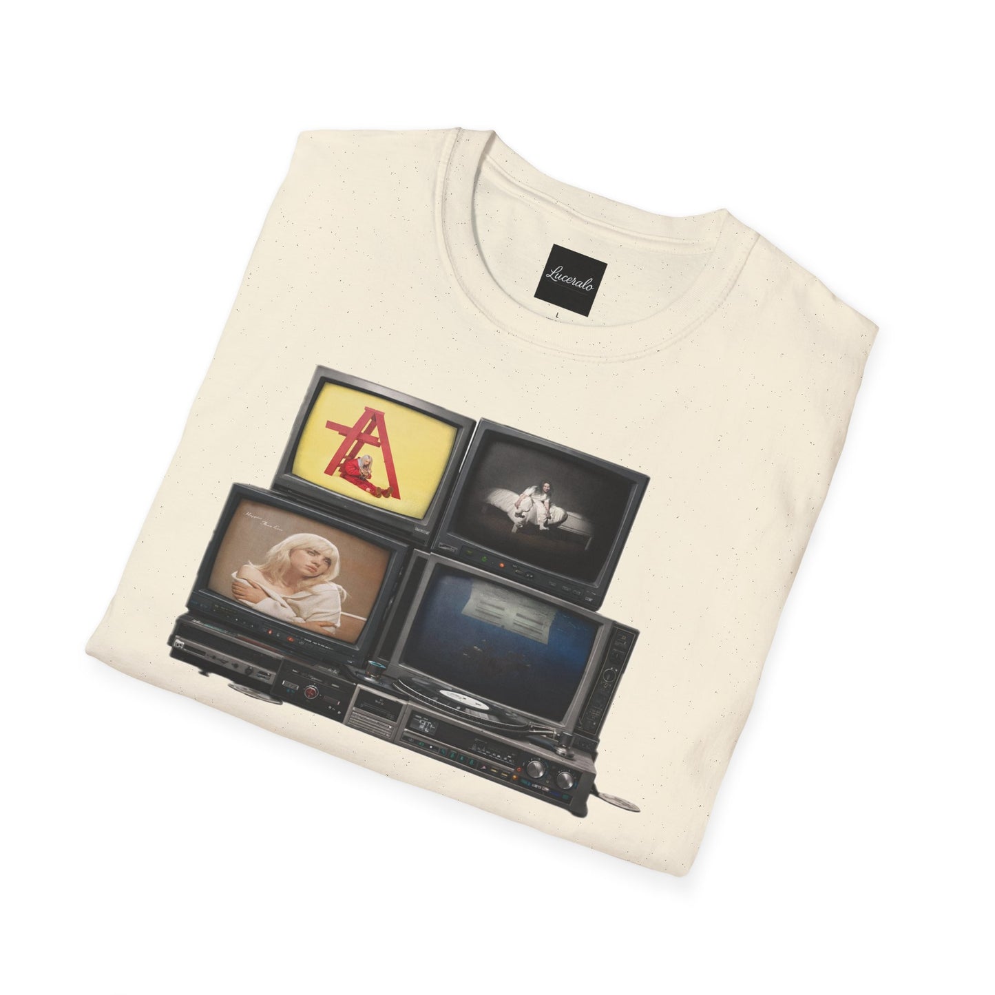 Alt Pop Retro TV Stack Collage T-Shirt