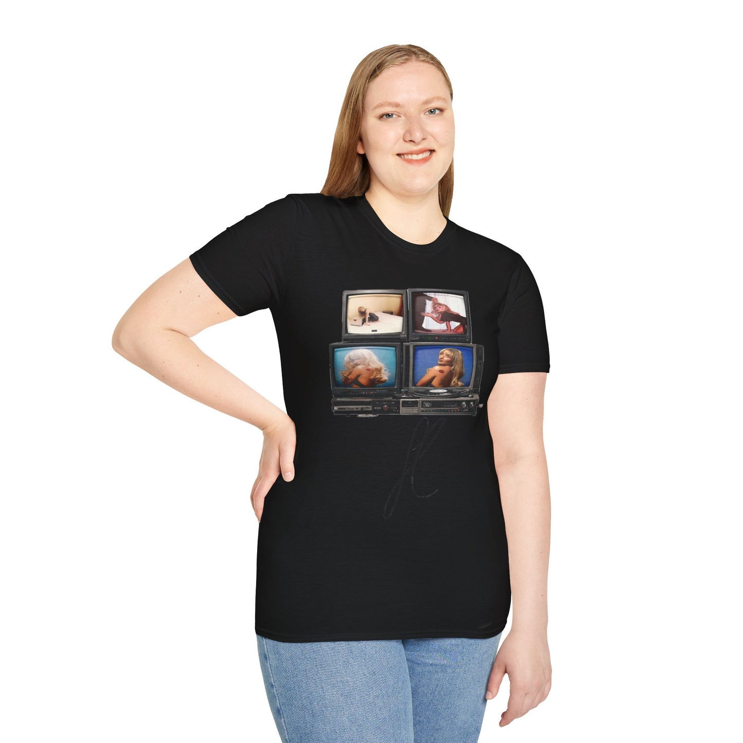Espresso Era Retro TV Stack Collage T-Shirt