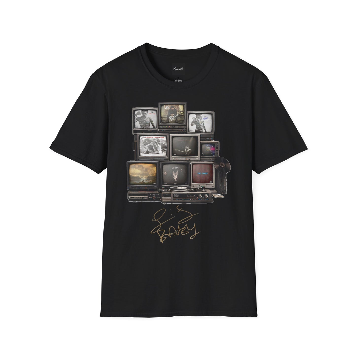 Lil Baby Retro TV Stack Collage T-Shirt